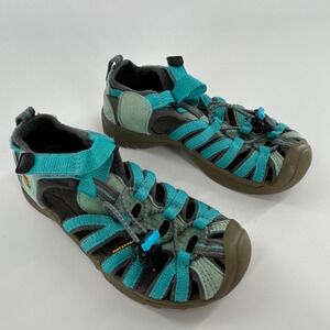 Keen Kids Water Sandals Size 13 Aqua Teal Gray Sport H2 Whisper